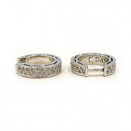 Серьги из золота в белом цвете с цирконом 01-200589892