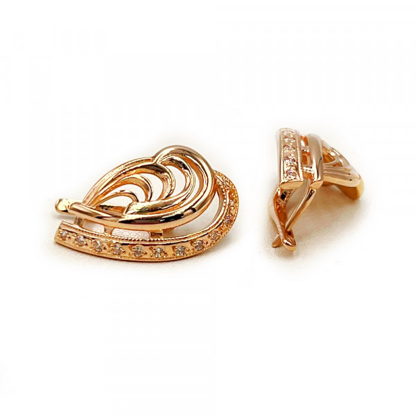 Сережки з золота з цирконом