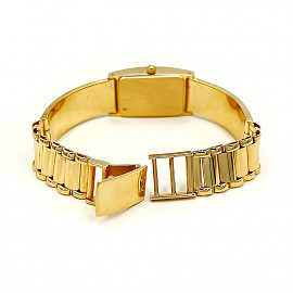 Часы из золота желтого цвета с цирконом