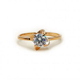 Каблучка з золота з цирконом 01-200882392