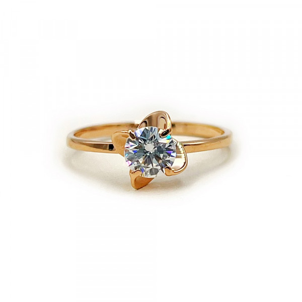 Каблучка з золота з цирконом