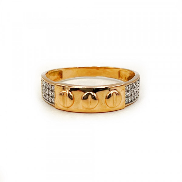 Каблучка з золота з цирконом