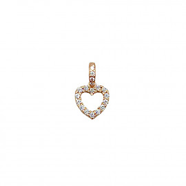 Кулон з золота у червоному кольорі з цирконом 01-200916092
