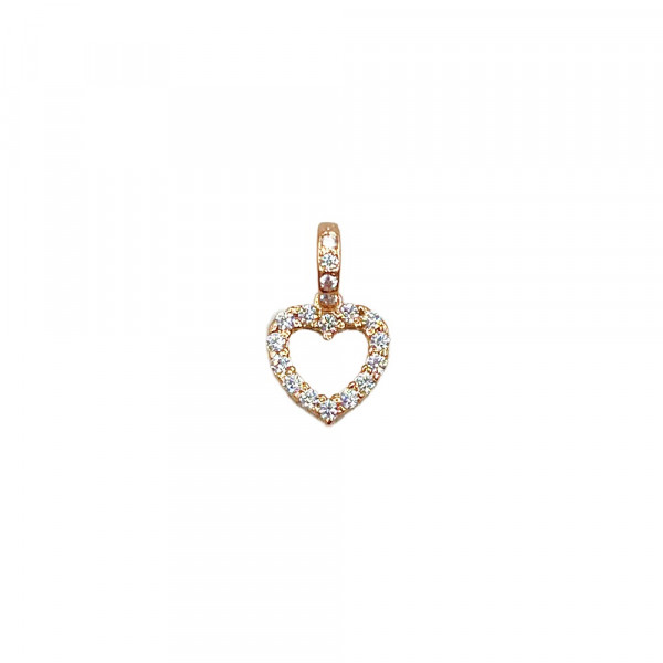 Кулон з золота у червоному кольорі з цирконом
