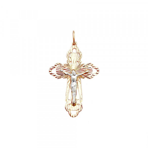 Золотий хрестик червоного з білим кольору