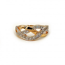 Золотое кольцо с цирконом 01-200162593