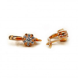 Серьги из золота с цирконом 01-200254793