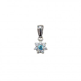 Золотой кулон с цирконом «Цветок» 01-200322193