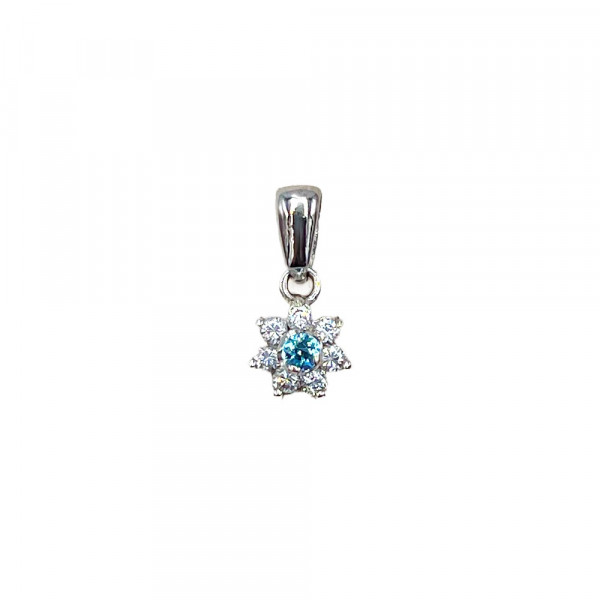 Золотой кулон с цирконом «Цветок»