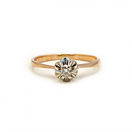 Кольцо из золота с желтым бриллиантом 01-200781893