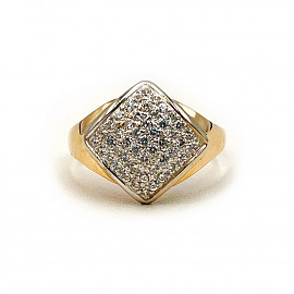 Золота каблучка з цирконом 01-200786293