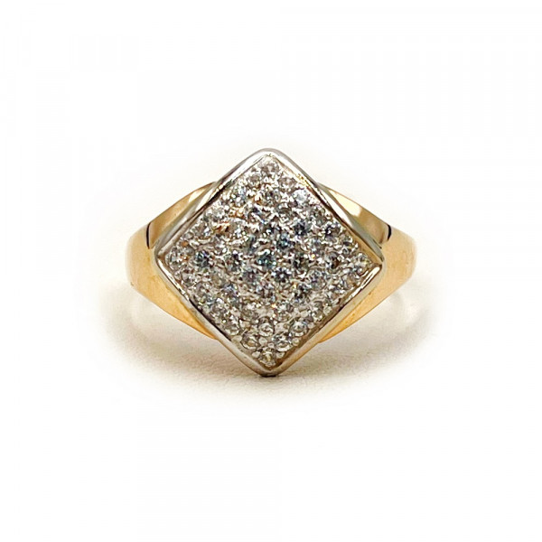 Золота каблучка з цирконом