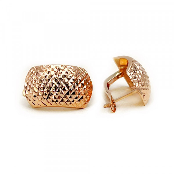 Серьги из золота в красном цвете