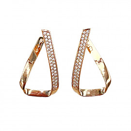 Золоті сережки з цирконом 01-200819893