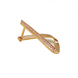 Золоті сережки з цирконом