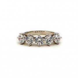 Золота каблучка білого кольору з цирконом 01-200819993