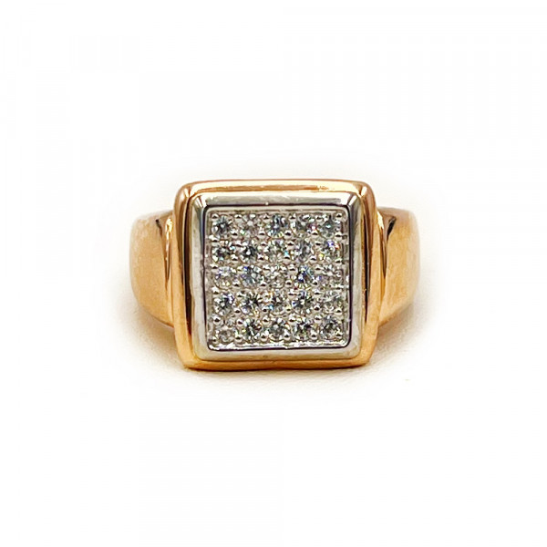 Перстень з золота з цирконом