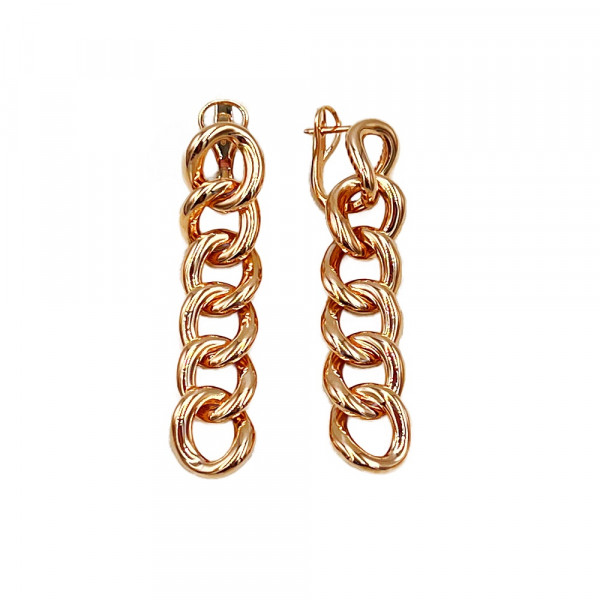 Золоті сережки у червоному кольорі