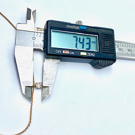 Ланцюг з золота червоного кольору з жовтими діамантами