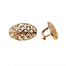 Золоті сережки червоного кольору 01-200900493