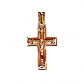 Крестик из золота в красном цвете 01-200761994