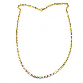 Золотая цепочка желтого с белым цвета с желтыми бриллиантами 01-200827994