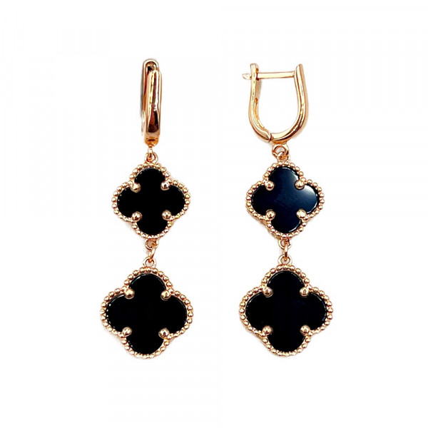 Сережки з золота з цирконом