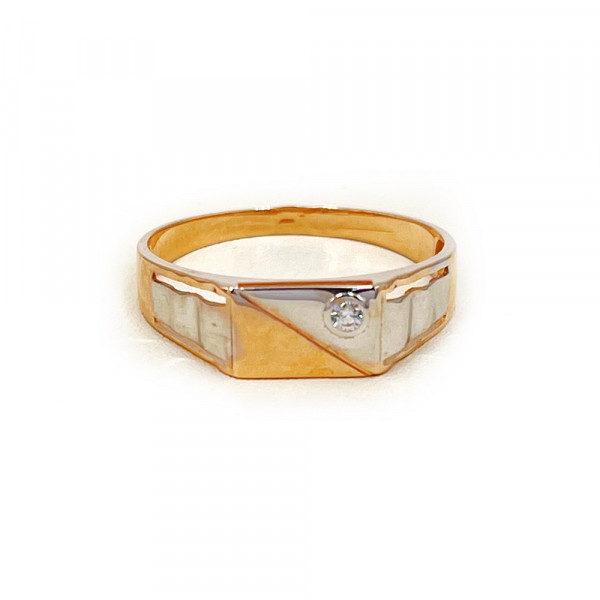 Золотий перстень з цирконом