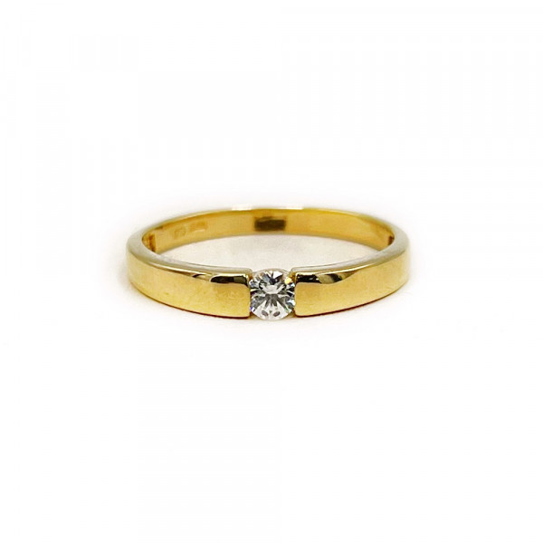 Каблучка з золота з цирконом