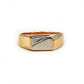 Золотий перстень з цирконом 01-200916094