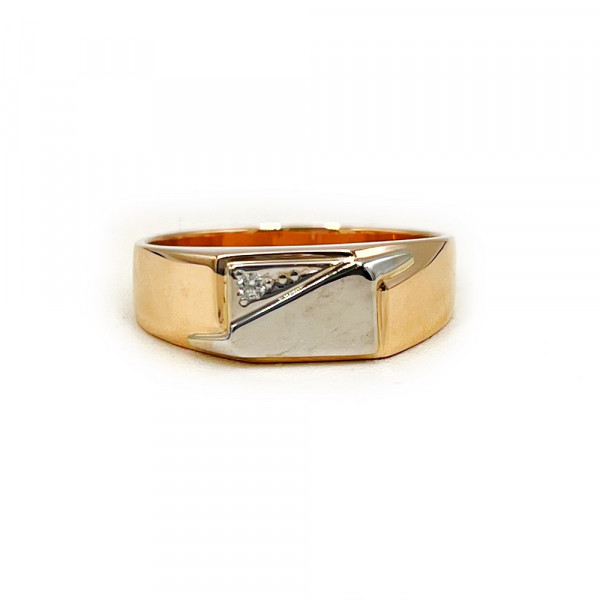 Золотий перстень з цирконом