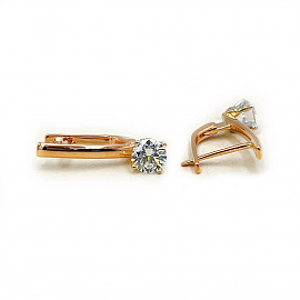 Сережки з золота з цирконом 01-200922194