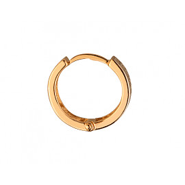 Серьги из золота в красном с белым цвете с цирконом