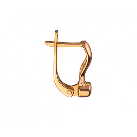 Серьги из красного золота с цирконом