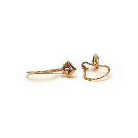 Серьги из золота красного цвета с цирконом 01-200355295