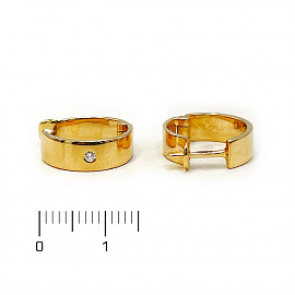Серьги из золота с белыми бриллиантами