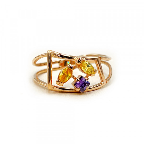 Золотое кольцо с цирконом