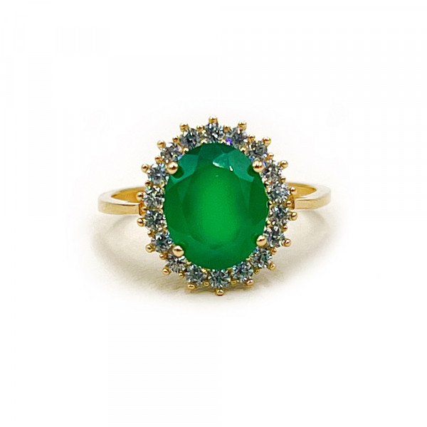 Золотое кольцо с цирконом