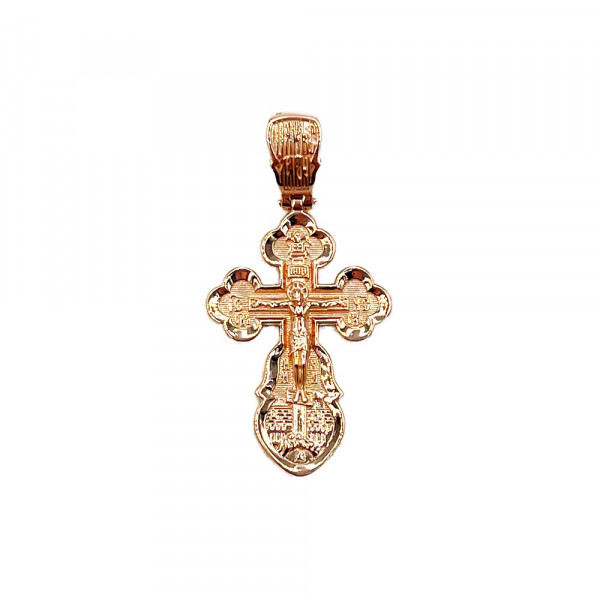 Хрестик з золота червоного кольору