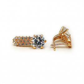 Сережки з золота з цирконом 01-200936796