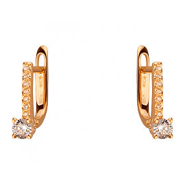 Золоті сережки з цирконом 01-200006997