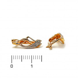 Серьги из золота с цирконом