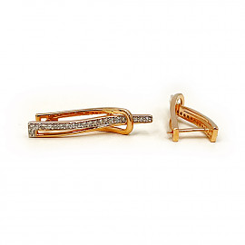 Серьги из золота с цирконом 01-200562597