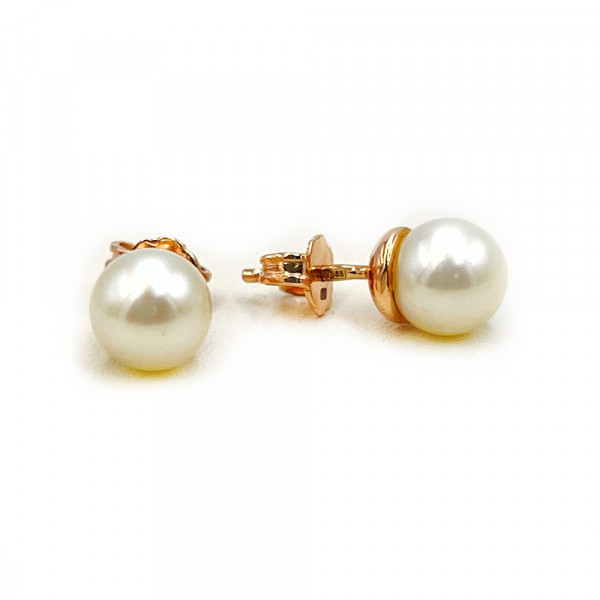 Золотые серьги с жемчугом