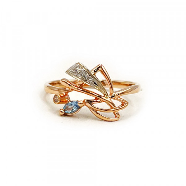 Кольцо из золота с цирконом