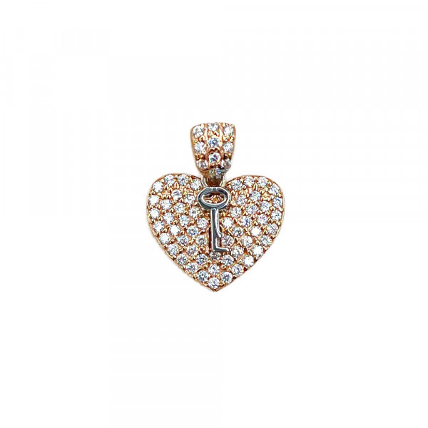 Золотий кулон з цирконом