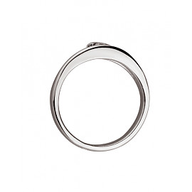 Кольцо из золота белого цвета с белым бриллиантом