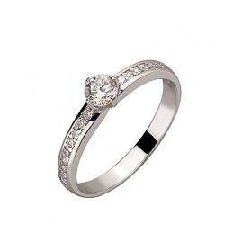 Каблучка з золота з цирконом 01-200152698