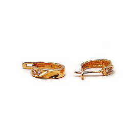 Серьги из золота красного цвета с цирконом 01-200332398