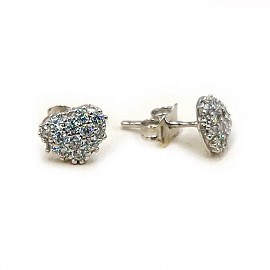 Серьги из золота белого цвета с цирконом 01-200599798